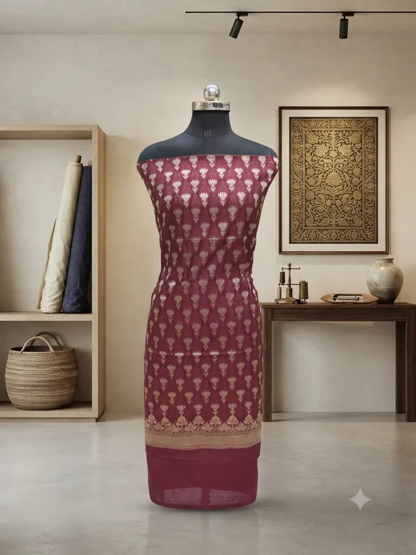 Royal_Wine_Banarasi_Silk_Unstitched_Suit_Set_with_Dupatta