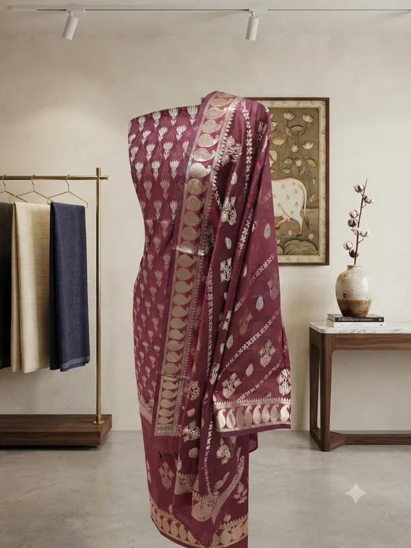 Royal_Wine_Banarasi_Silk_Unstitched_Suit_Set_with_Dupatta