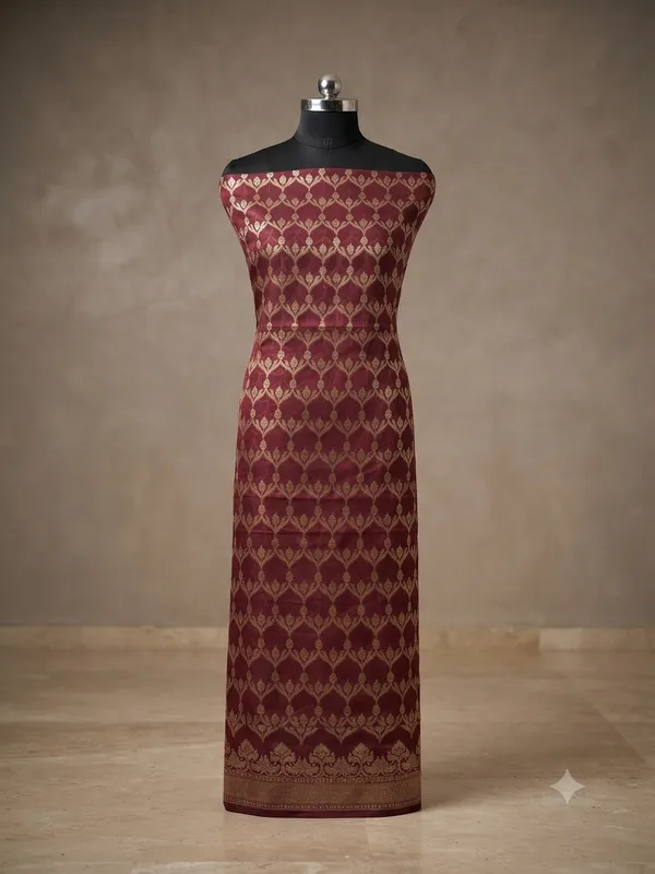 Silk_Dreams_Wine_Maroon_Banarasi_Silk_Unstitched_Suit_Set_with_Dupatta