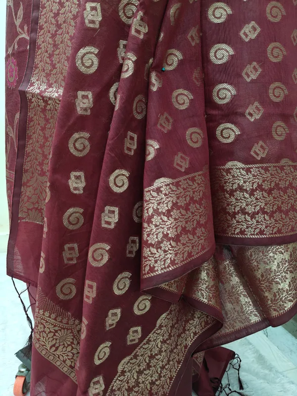 Women's_Banarasi_Silk_Unstitched_Suit_Set_with_Dupatta_–_Maroon