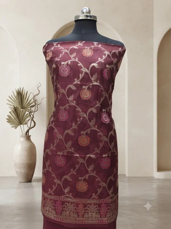 Women's_Banarasi_Silk_Unstitched_Suit_Set_with_Dupatta_–_Maroon