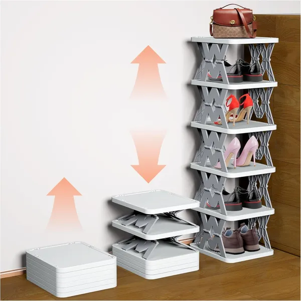 Foldable_Multi_Tier_Shoe_Rack_Storage_Organizer_White_6_Layer