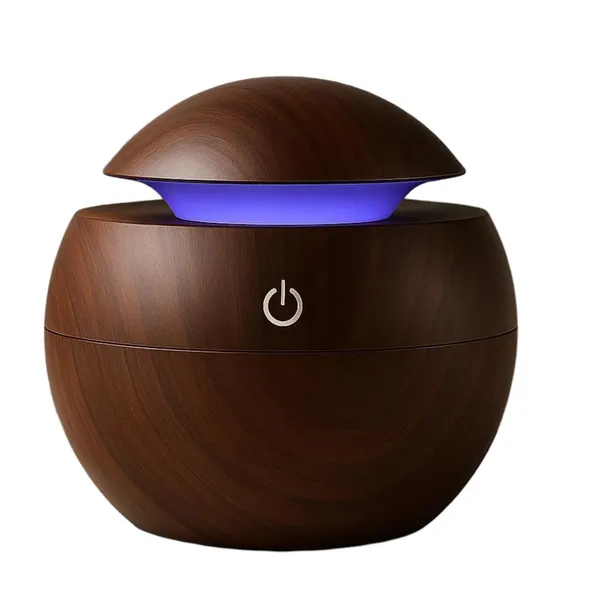 Usb_Ultrasonic_Aroma_Diffuser_And_Humidifier_With_Led_Lighting_Wood_Grain_Finish