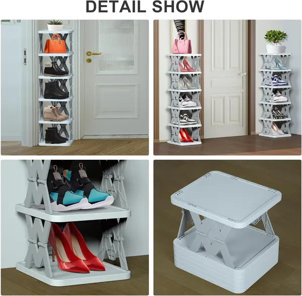 Foldable_Multi_Tier_Shoe_Rack_Storage_Organizer_White_6_Layer