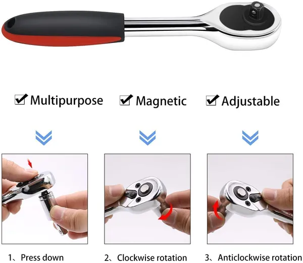 Multipurpose_Adjustable_Magnetic_Ratchet_Wrench_With_Socket_Adapter_Set