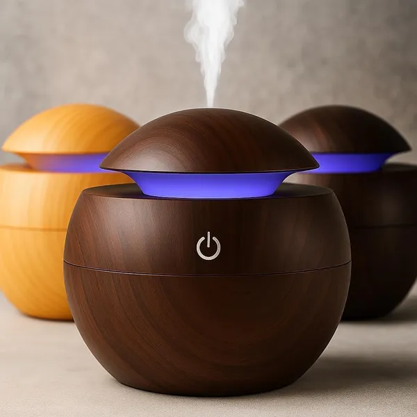 Usb_Ultrasonic_Aroma_Diffuser_And_Humidifier_With_Led_Lighting_Wood_Grain_Finish