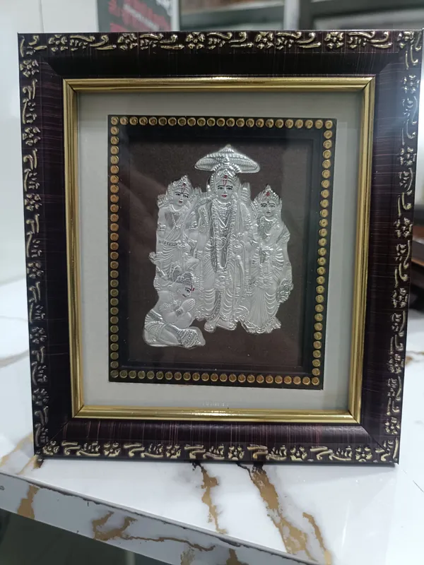 Decorative_Framed_Religious_Wall_Art_-_Deity_with_Silver_Embossing