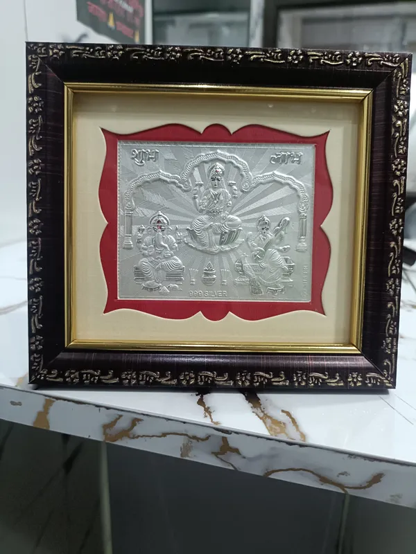 Framed_Hindu_Goddess_Silver_Relief_Art_-_Lakshmi_Durga_Saraswati_Trishakti_Religious_Wall_Hanging
