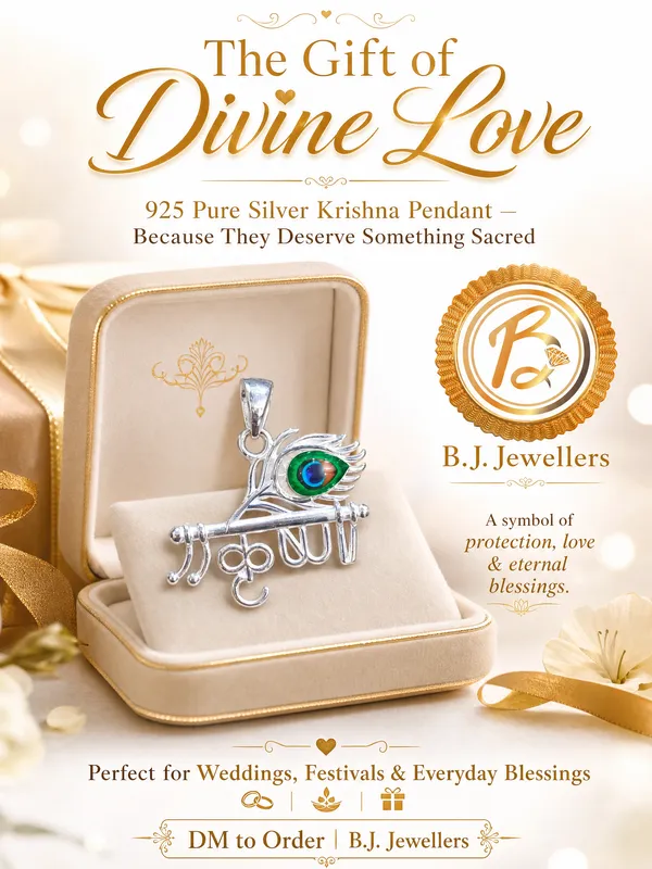 925_Pure_Silver_Krishna_Pendent