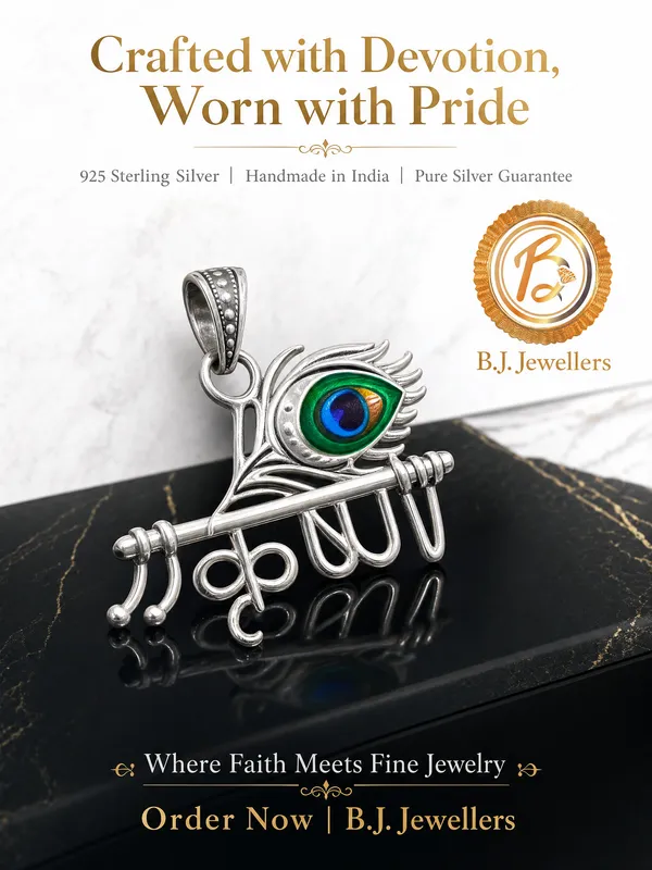 925_Pure_Silver_Krishna_Pendent