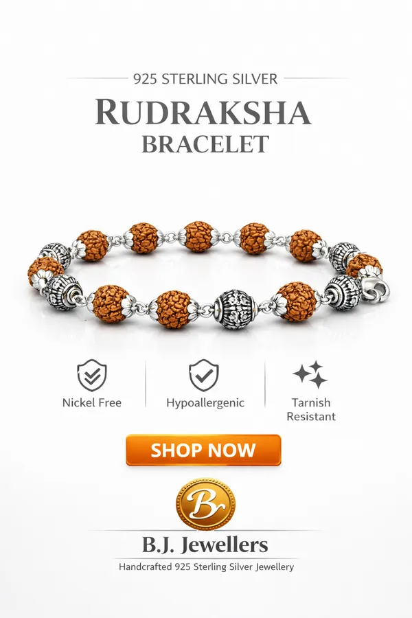 925_Sterling_Silver_Oxidised__Rudraksha_Bracelet_Unisex