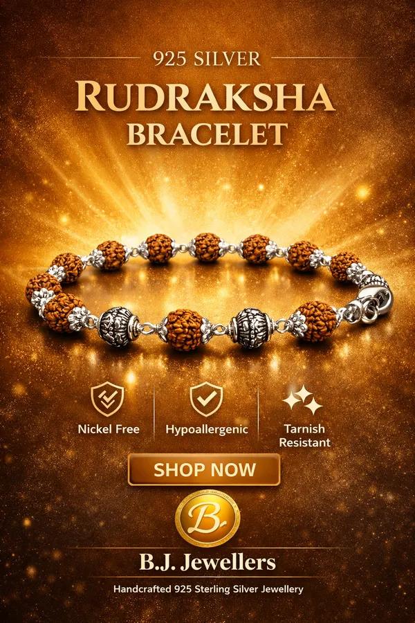 925_Sterling_Silver_Oxidised__Rudraksha_Bracelet_Unisex