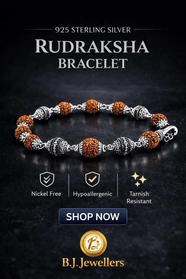 925_Sterling_Silver_Oxidised__Rudraksha_Bracelet_Unisex