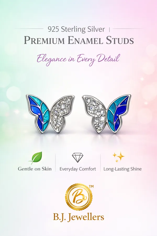 925_Sterling_Silver_Butterfly_Inspired_Premium_Enamel_Studs__with_Push_Screw