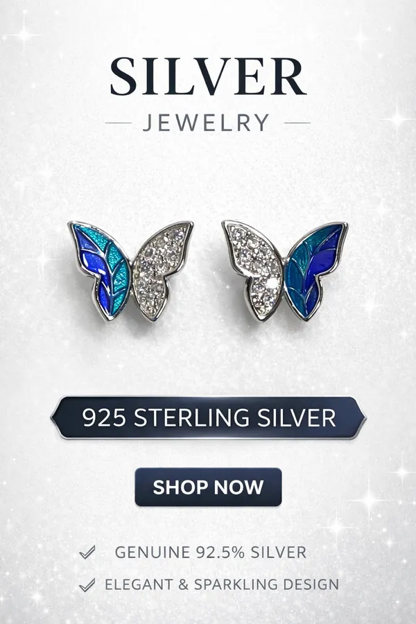 925_Sterling_Silver_Butterfly_Inspired_Premium_Enamel_Studs__with_Push_Screw