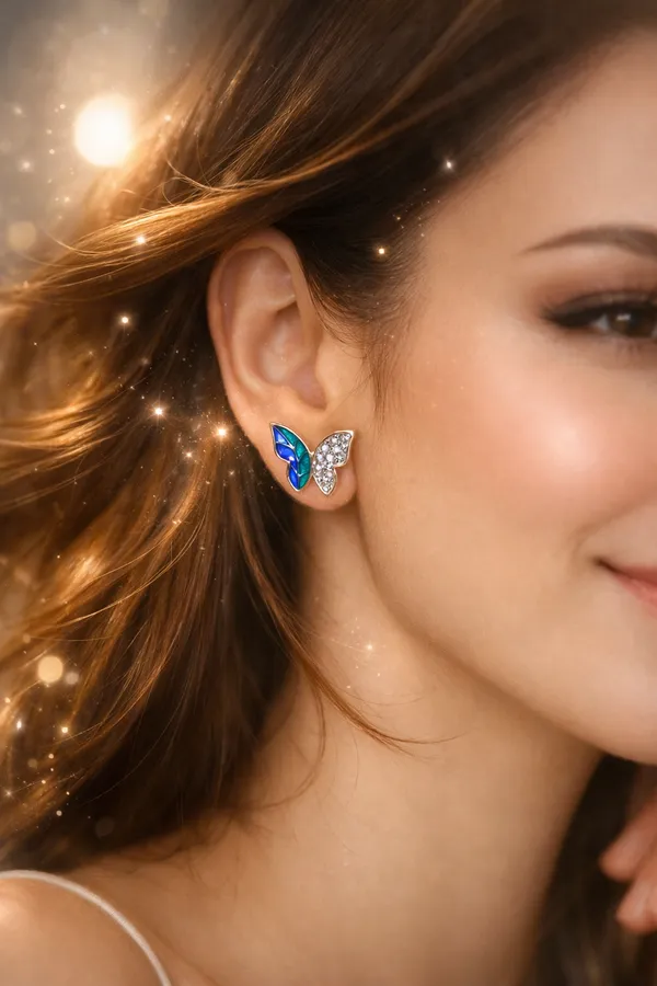 925_Sterling_Silver_Butterfly_Inspired_Premium_Enamel_Studs__with_Push_Screw