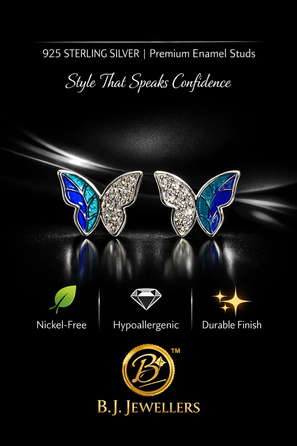 925_Sterling_Silver_Butterfly_Inspired_Premium_Enamel_Studs__with_Push_Screw