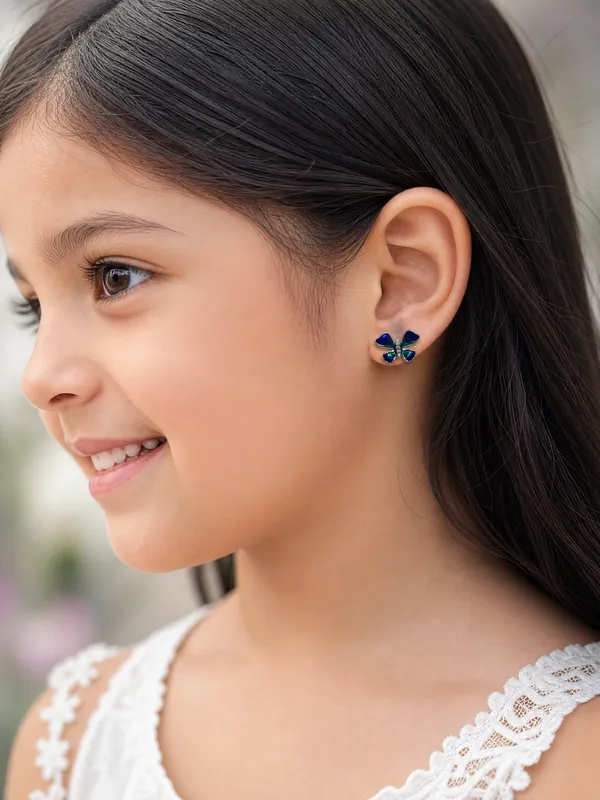 925_Sterling_Silver_Butterfly_Inspired_Premium_Enamel_studs__with_Push_Screw