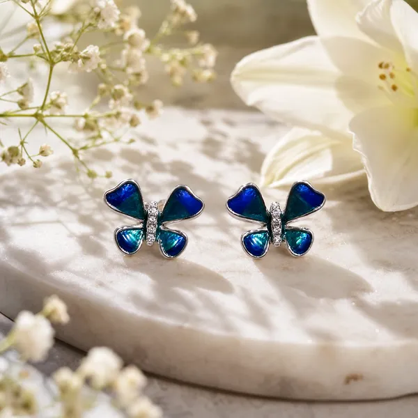 925_Sterling_Silver_Butterfly_Inspired_Premium_Enamel_studs__with_Push_Screw