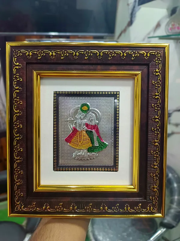 Radha_And_Krishna_Wooden_Silver_Photo_Frame