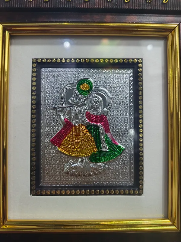 Radha_And_Krishna_Wooden_Silver_Photo_Frame