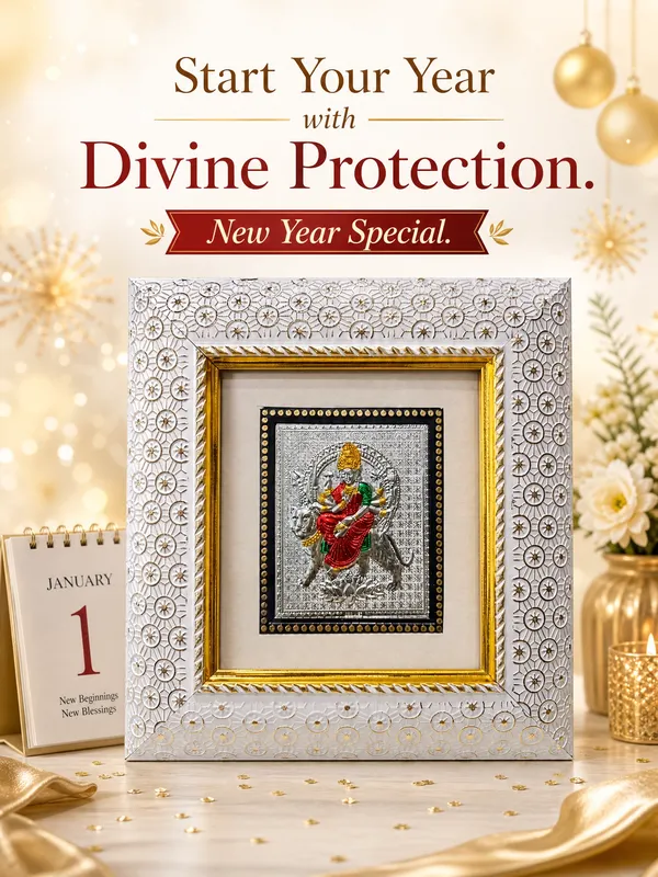 Durga_Maa__999_Silver_Wooden_Photo_Frame