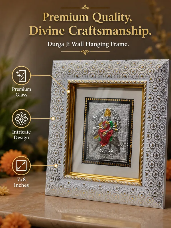 Durga_Maa__999_Silver_Wooden_Photo_Frame