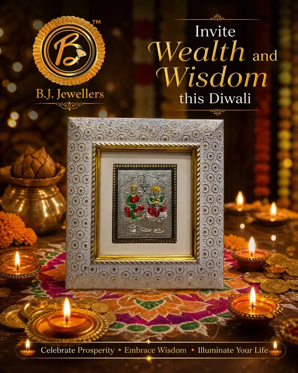 Laxami_Ji_and_Ganesh_Ji_999_Silver_Wooden_Photo_Frame