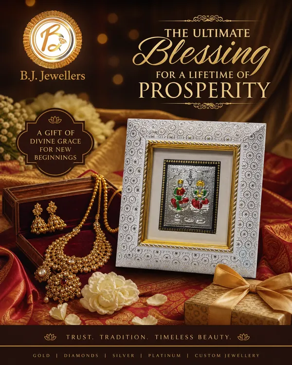 Laxami_Ji_and_Ganesh_Ji_999_Silver_Wooden_Photo_Frame