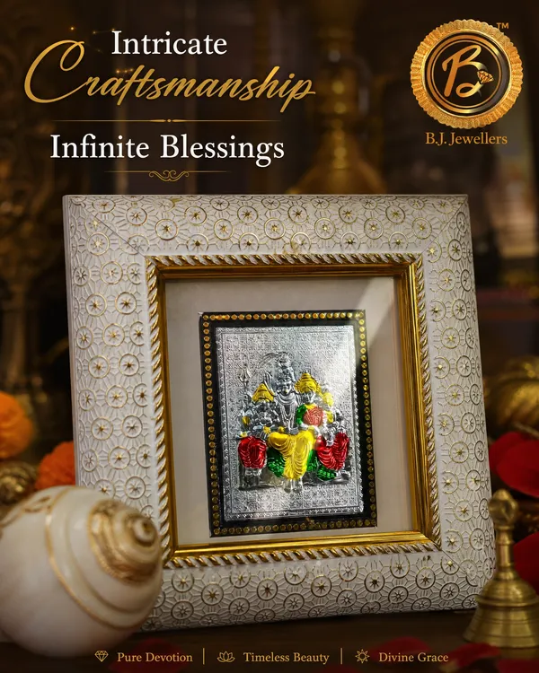 Shiv_Parivar999_Silver_Wooden_Photo_Frame