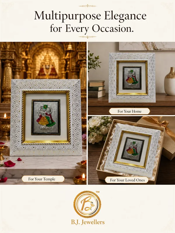 Radha_krishna_999_Silver_Wooden_Photo_Frame