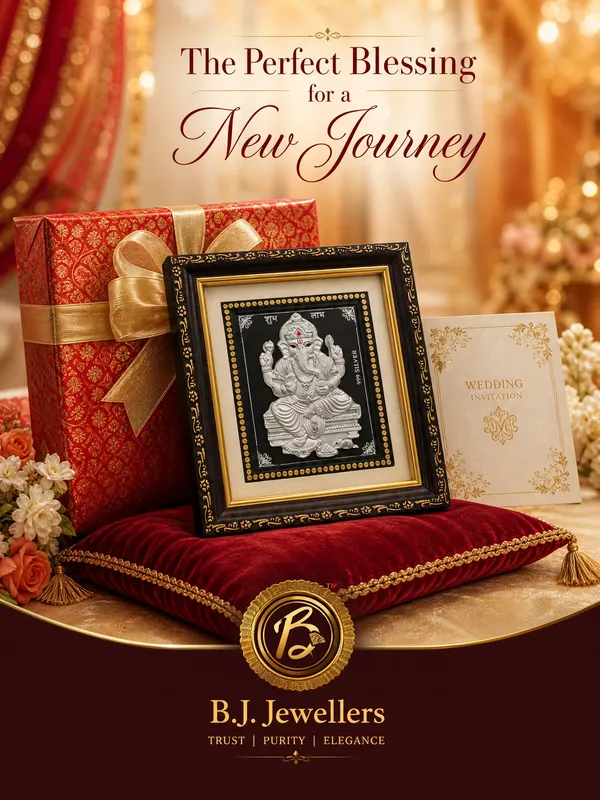 999_Silver_Ganesha_Embossed_Frame_-_Religious_Wall_Decor