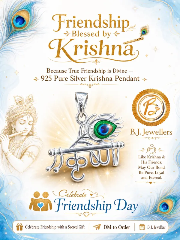 925_Pure_Silver_Krishna_Pendent