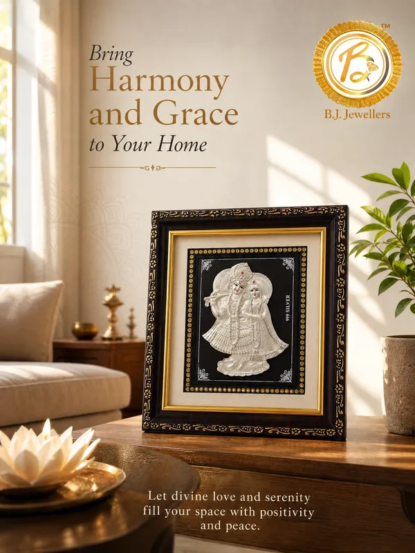 Radha_Krishna_Silver_Embossed_Frame_with_Ornate_Black_Border