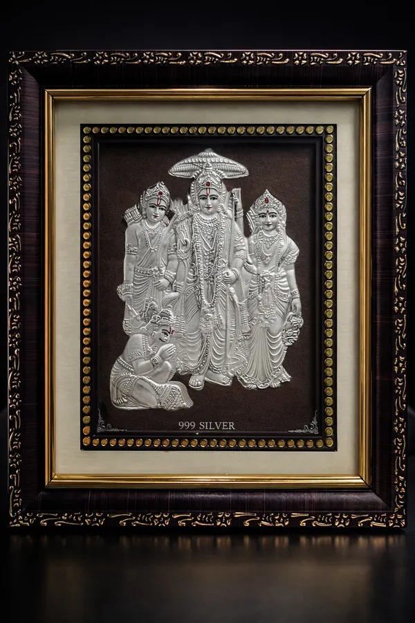 Decorative_Framed_Religious_Wall_Art_-_Deity_with_Silver_Embossing