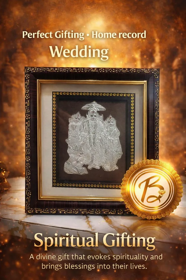 Decorative_Framed_Religious_Wall_Art_-_Deity_with_Silver_Embossing