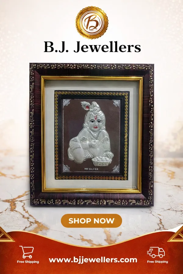 999_Silver_Bal_Krishna_Idol_Frame_-_Religious_Wall_Decor