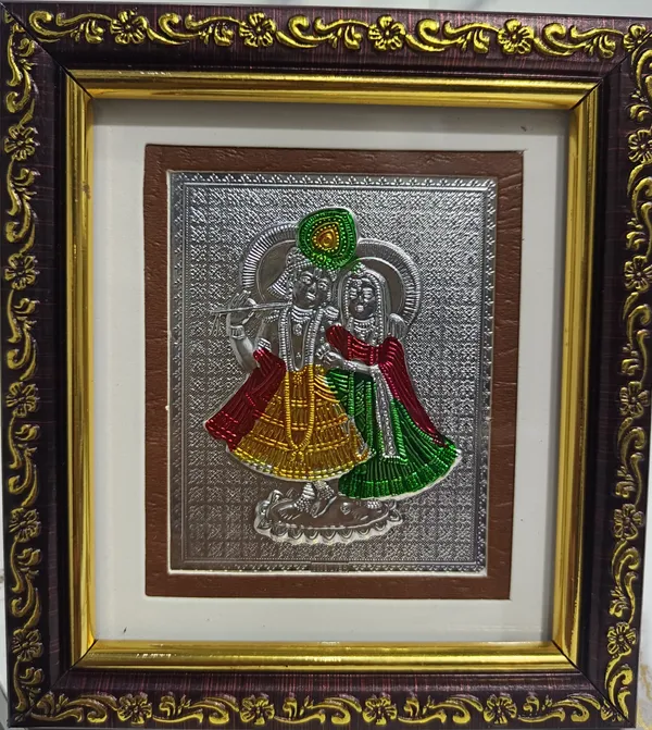 Radha_And_Krishna_Wooden_Silver_Plated_Photo_Frame