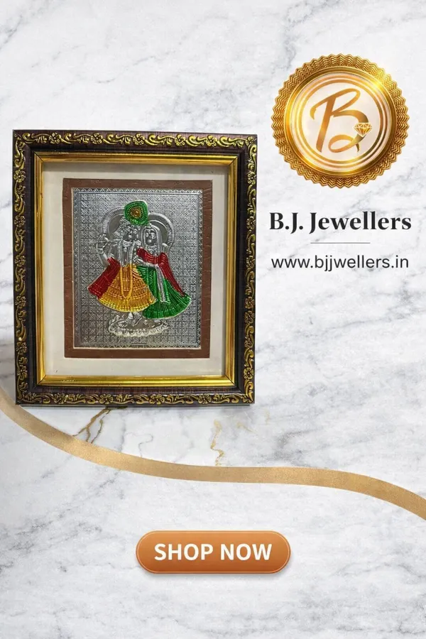 Radha_And_Krishna_Wooden_Silver_Plated_Photo_Frame