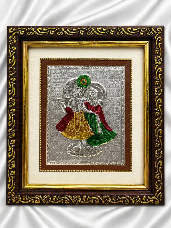 Radha_And_Krishna_Wooden_Silver_Plated_Photo_Frame