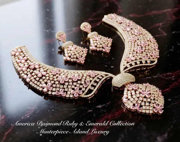 Pink_Brass_Necklace_Set_For_Women
