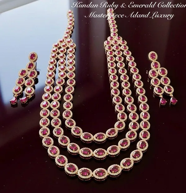 Ruby-Red_Brass_Necklace_Set_For_Women