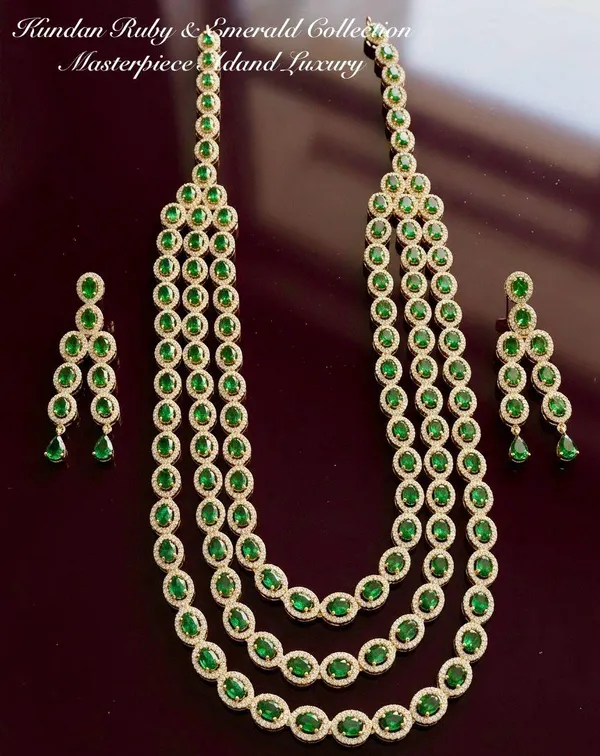 Green_Brass_Necklace_Set_For_Women
