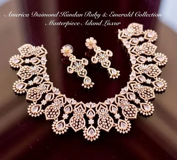 Rose_Gold_Brass_Necklace_Set_For_Women