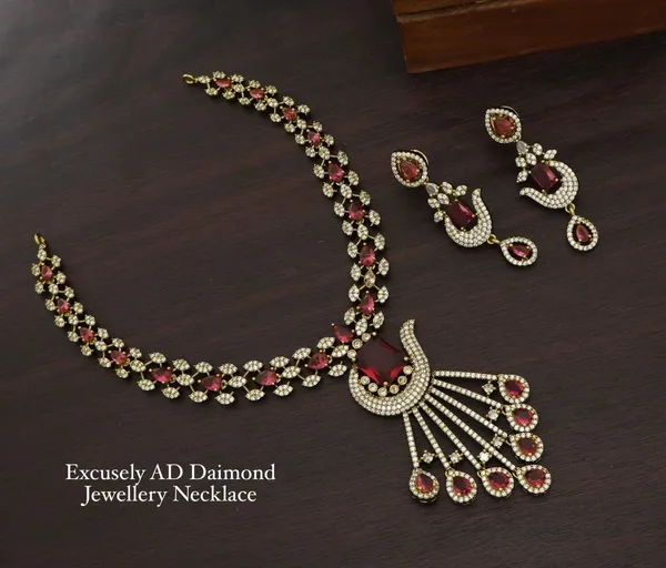 Red_Brass_Necklace_Set_For_Women