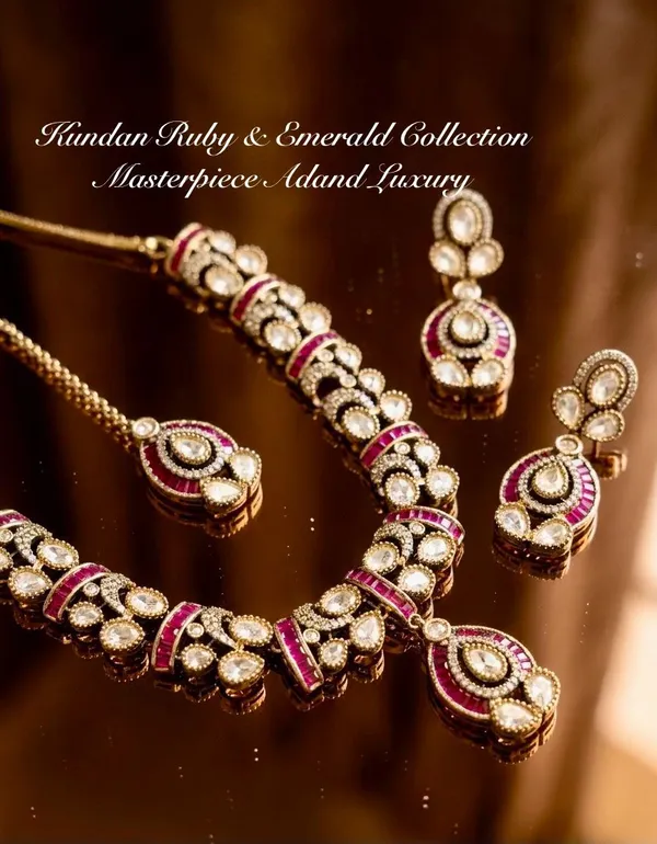 Gold_And_Red_Brass_Necklace_Set_For_Women