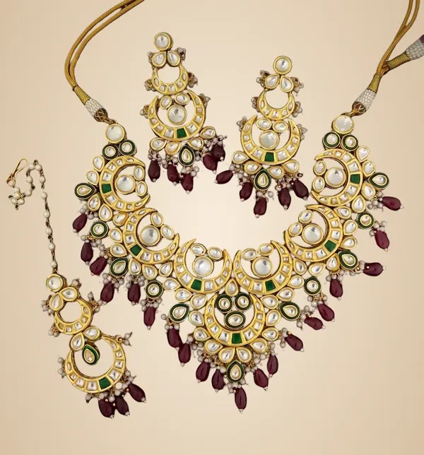 Multicolor_Brass_Necklace_Set_For_Women