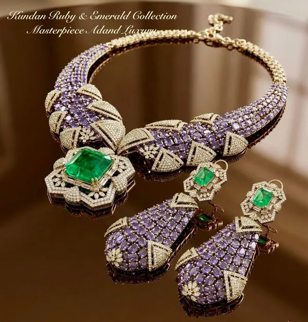 Purple_Brass_Necklace_Set_For_Women