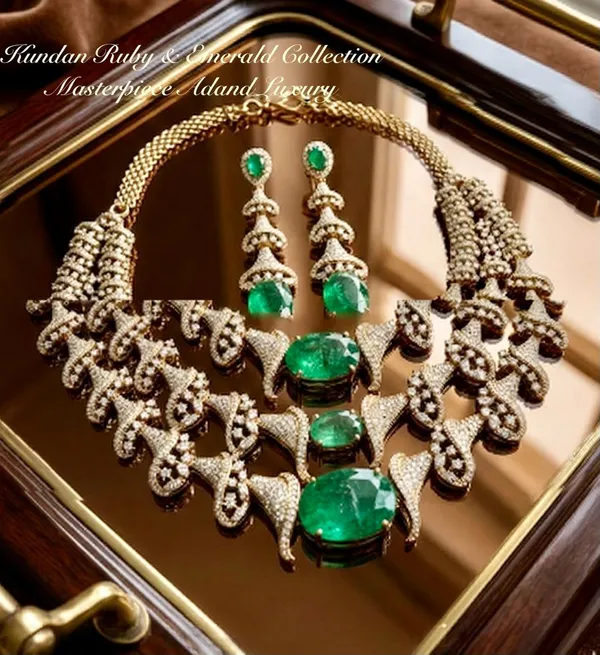 Green_Brass_Necklace_Set_For_Women