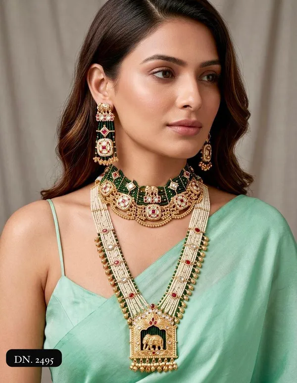 Multicolor_Brass_Necklace_Set_For_Women